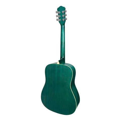 Martinez '41 Series' Dreadnought Acoustic Guitar (Teal Green)