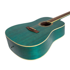 Martinez '41 Series' Dreadnought Acoustic Guitar (Teal Green)