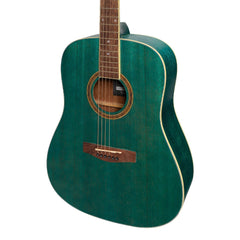 Martinez '41 Series' Dreadnought Acoustic Guitar (Teal Green)