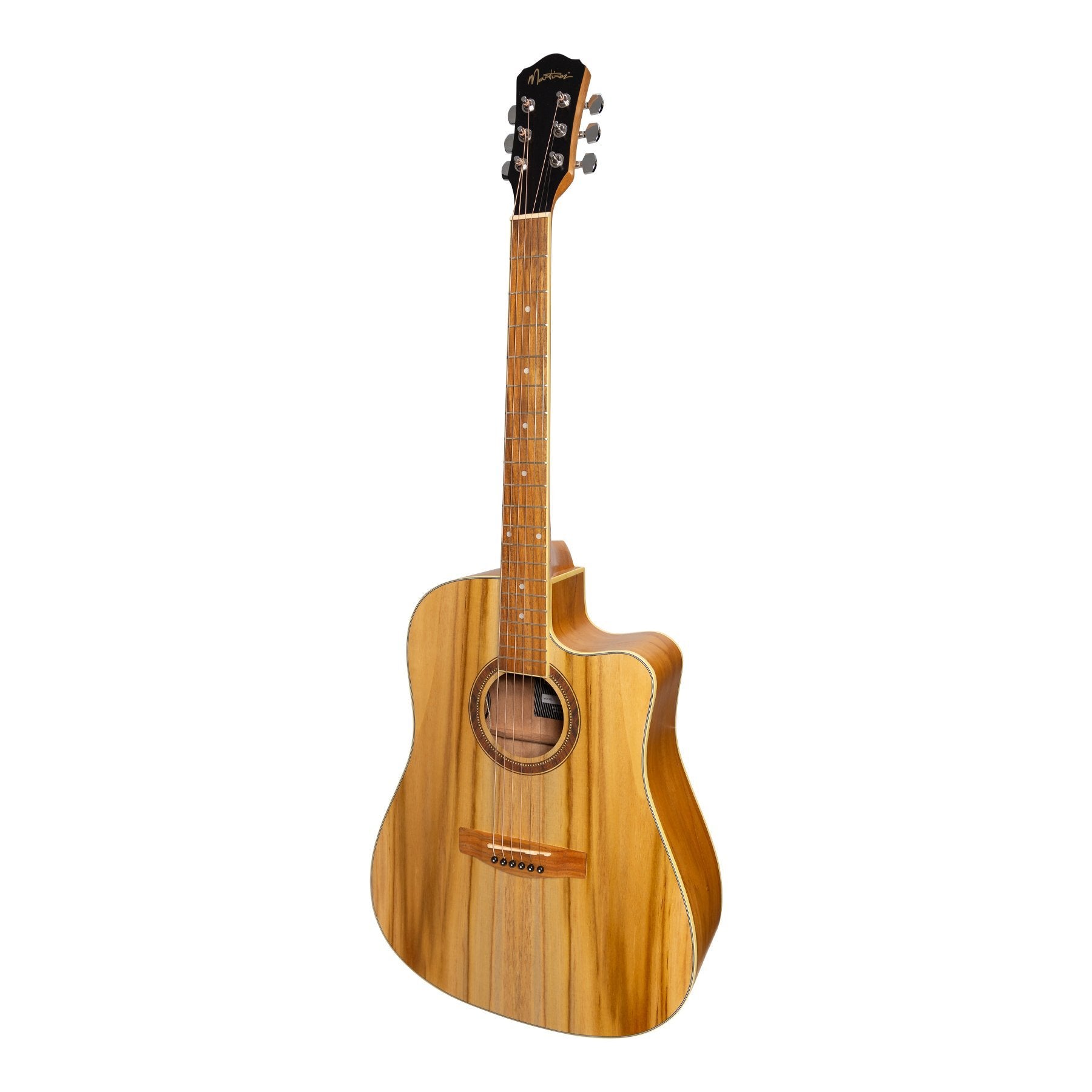 Martinez '41 Series' Dreadnought Cutaway Acoustic-Electric Guitar (Jati-Teakwood)-MDC-41-JTK