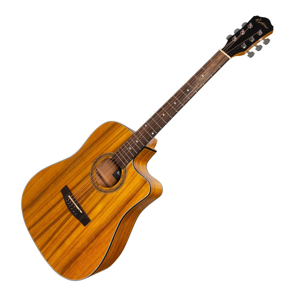 Martinez '41 Series' Dreadnought Cutaway Acoustic-Electric Guitar (Koa)