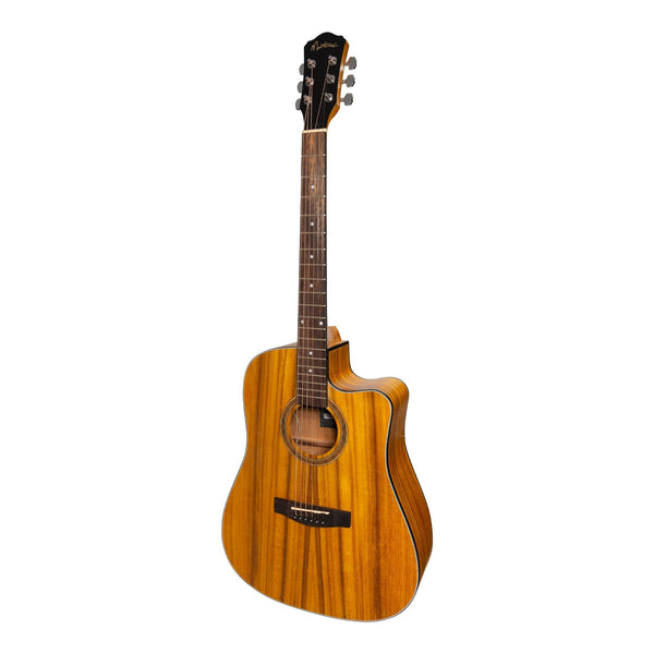 Martinez '41 Series' Dreadnought Cutaway Acoustic-Electric Guitar (Koa)-MDC-41-KOA