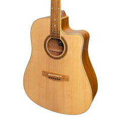 Martinez '41 Series' Dreadnought Cutaway Acoustic-Electric Guitar (Spruce/Jati-Teakwood)