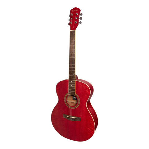 Martinez '41 Series' Folk Size Acoustic Guitar Pack (Pink)