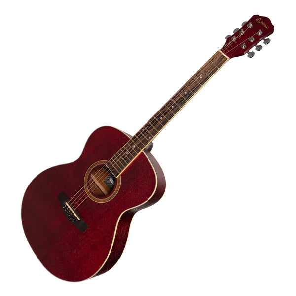 Martinez '41 Series' Folk Size Acoustic Guitar Pack (Red)