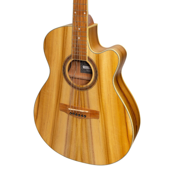 Martinez '41 Series' Folk Size Cutaway Acoustic-Electric Guitar (Jati-Teakwood)