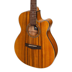 Martinez '41 Series' Folk Size Cutaway Acoustic-Electric Guitar (Koa)