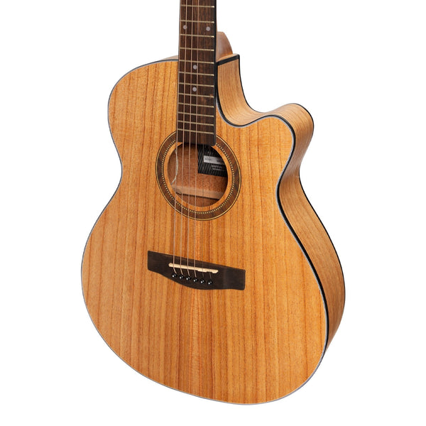 Martinez '41 Series' Folk Size Cutaway Acoustic-Electric Guitar (Mindi-Wood)