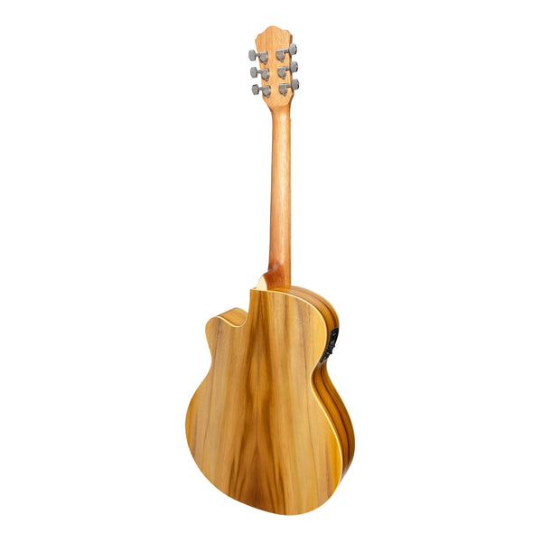 Martinez '41 Series' Folk Size Cutaway Acoustic-Electric Guitar Pack (Jati-Teakwood)