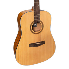 Martinez '41 Series' Left Handed Dreadnought Acoustic Guitar (Spruce/Koa)