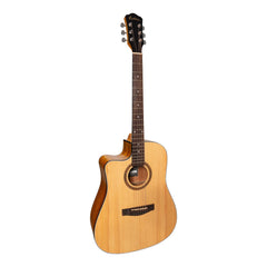 Martinez '41 Series' Left Handed Dreadnought Cutaway Acoustic-Electric Guitar (Spruce/Koa)-MDC-41L-SK