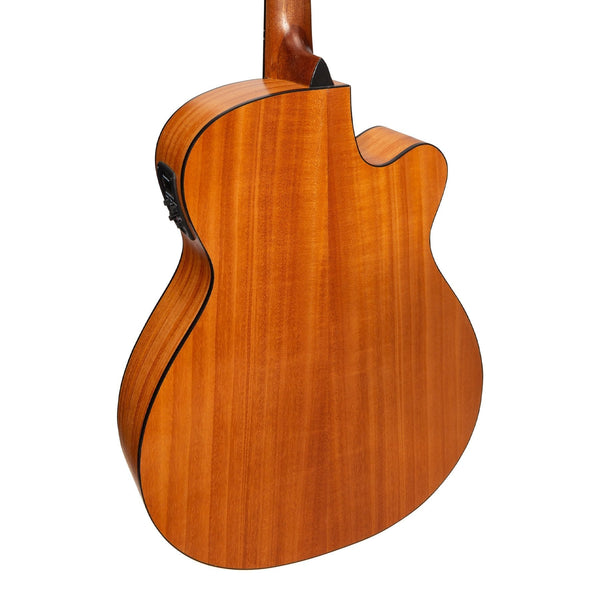 Martinez '41 Series' Left Handed Folk Size Cutaway Acoustic-Electric Guitar (Mahogany)