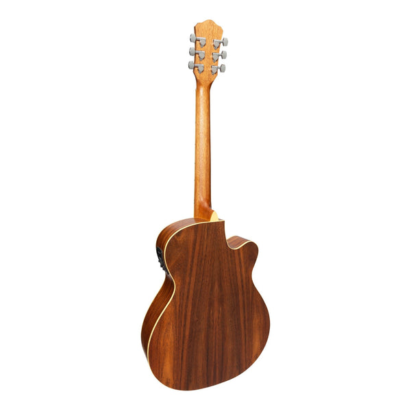 Martinez '41 Series' Left Handed Folk Size Cutaway Acoustic-Electric Guitar (Spruce/Rosewood)