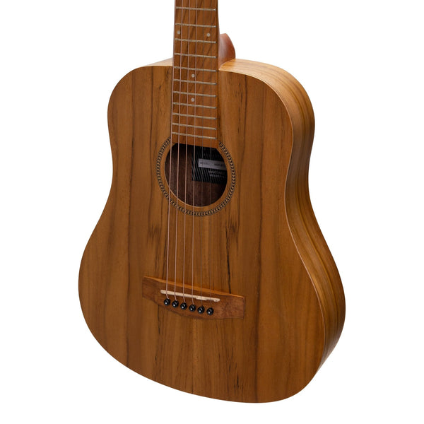 Martinez Acoustic-Electric Babe Traveller Guitar (Jati-Teakwood)