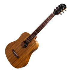 Martinez Acoustic-Electric Babe Traveller Guitar with Built-In Tuner (Koa)