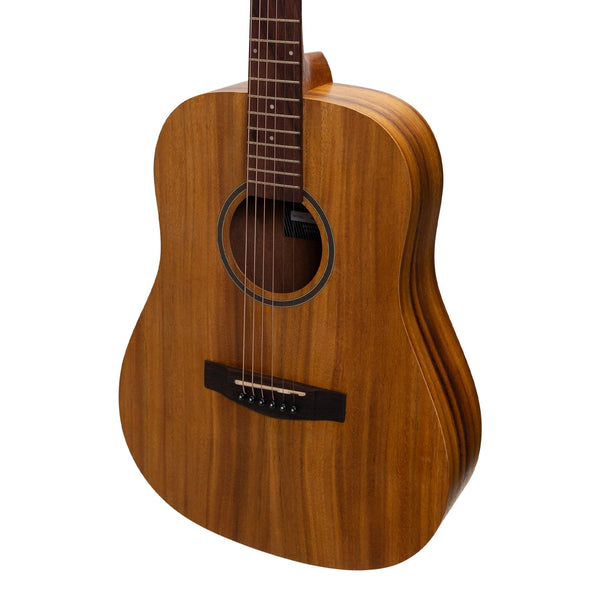 Martinez Acoustic-Electric Middy Traveller Guitar (Koa)