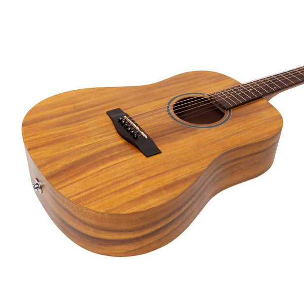 Martinez Acoustic-Electric Middy Traveller Guitar (Koa)