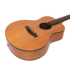 Martinez Acoustic-Electric Short Scale Guitar (Mahogany)