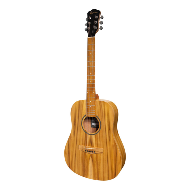 Martinez Acoustic Middy Traveller Guitar (Jati-Teakwood)