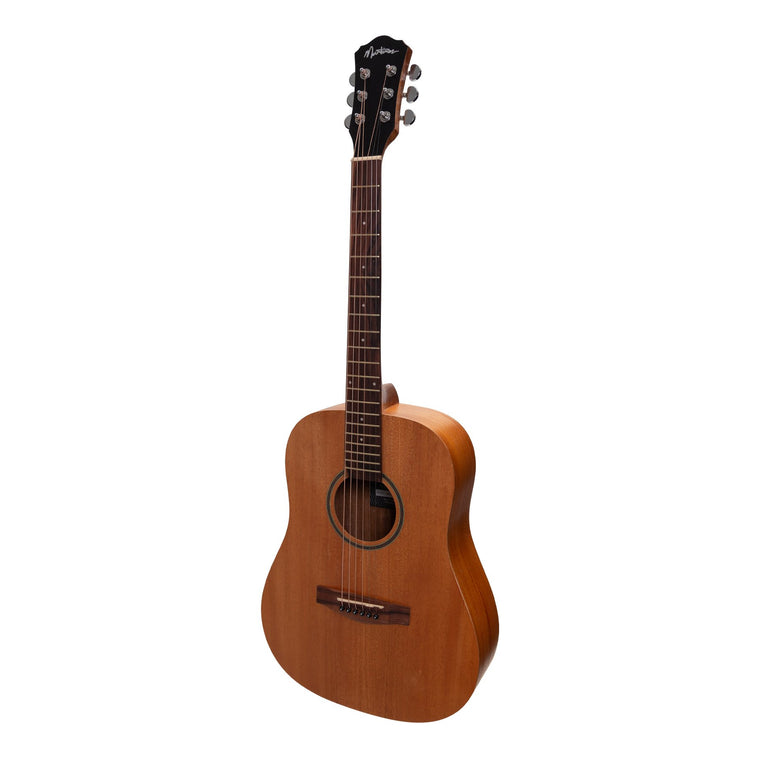 Martinez Acoustic Middy Traveller Guitar (Mahogany)