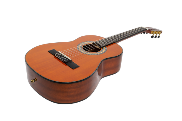 Martinez G-Series 1/2 Size Student Classical Guitar Pack with Built In Tuner (Amber-Gloss)