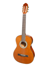 Martinez G-Series Left Handed 3/4 Size Student Classical Guitar Pack with Built In Tuner (Natural-Gloss)