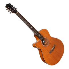 Martinez Left-Handed '41 Series' Folk Size Cutaway Acoustic-Electric Guitar Pack (Mahogany)