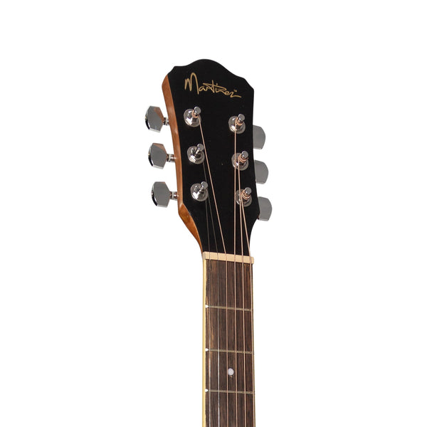 Martinez Left-Handed '41 Series' Folk Size Cutaway Acoustic-Electric Guitar Pack (Spruce/Rosewood)