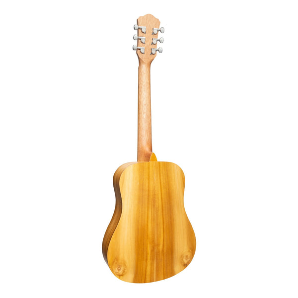 Martinez Left Handed Acoustic Babe Traveller Guitar (Jati-Teakwood)