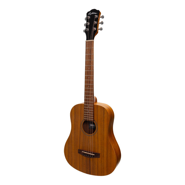 Martinez Left Handed Acoustic-Electric Babe Traveller Guitar (Koa)-MZP-BT2L-KOA