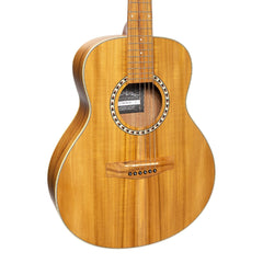 Martinez Left Handed Acoustic-Electric Short-Scale Guitar (Jati-Teakwood)