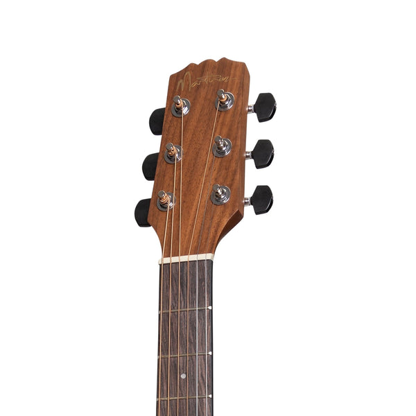 Martinez 'Natural Series' Cedar Top Acoustic-Electric Small Body Cutaway Guitar (Open Pore)