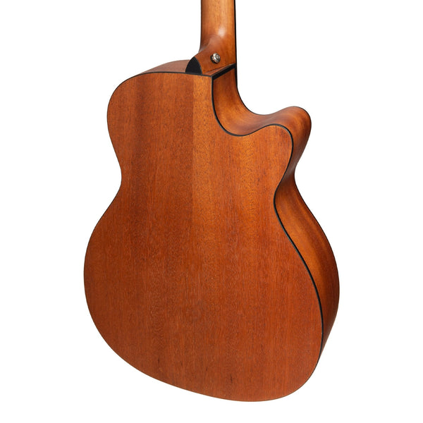 Martinez 'Natural Series' Left Handed Mahogany Top 12-String Acoustic-Electric Small Body Cutaway Guitar (Open Pore)