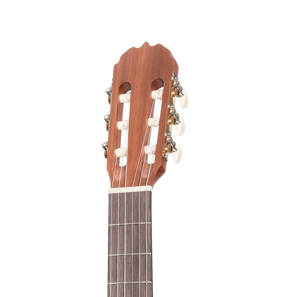 Martinez 'Natural Series' Left Handed Spruce Top Acoustic-Electric Classical Cutaway Guitar (Open Pore)