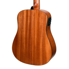 Martinez 'Natural Series' Mahogany Top Acoustic-Electric Babe Traveller Guitar (Open Pore)