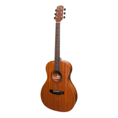 Martinez 'Natural Series' Mahogany Top Acoustic-Electric Parlour Guitar (Open Pore)-MNPL-15-MOP