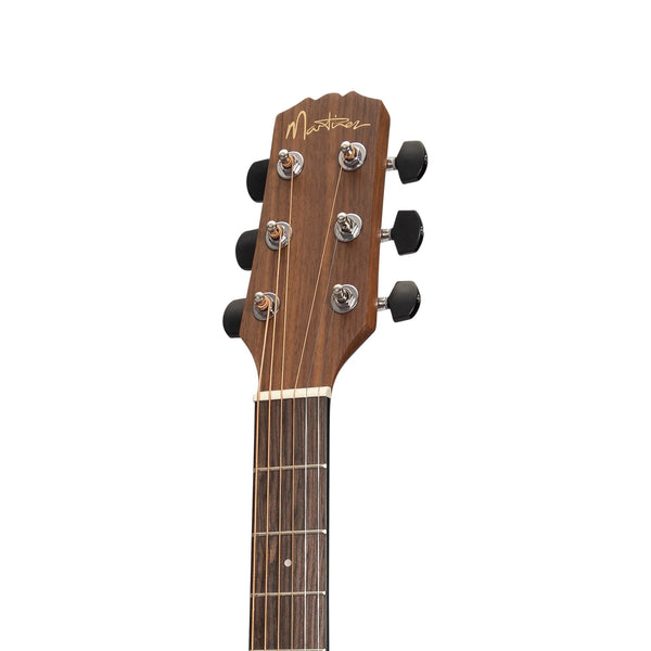 Martinez 'Natural Series' Mahogany Top Acoustic-Electric Small Body Cutaway Guitar (Open Pore)