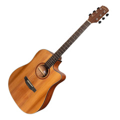 Martinez 'Natural Series' Solid Cedar Top Acoustic-Electric Dreadnought Cutaway Guitar (Open Pore)