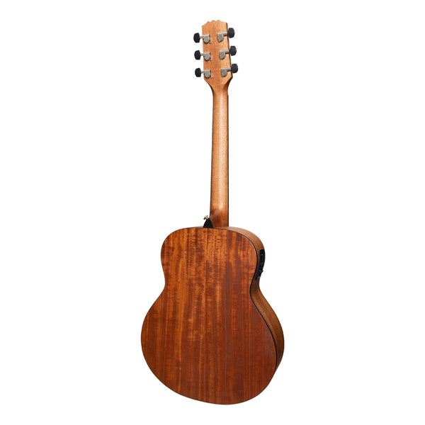 Martinez 'Natural Series' Solid Mahogany Top Acoustic-Electric Mini Short Scale Guitar (Open Pore)