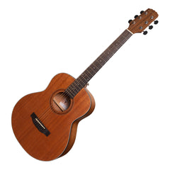 Martinez 'Natural Series' Solid Mahogany Top Acoustic-Electric Mini Short Scale Guitar (Open Pore)