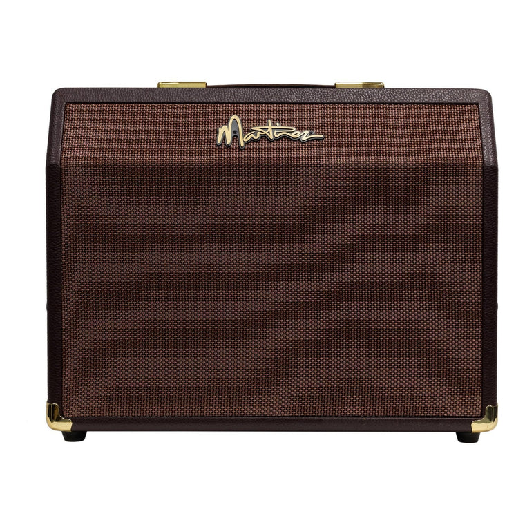 Martinez Retro-Style 25 Watt Acoustic Guitar Amplifier with Reverb (Brown Vinyl)