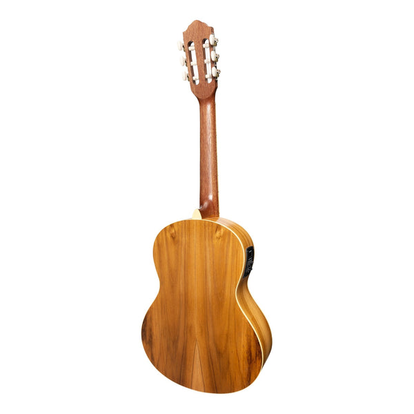 Martinez 'Slim Jim' 3/4 Size Electric Classical Guitar Pack with Pickup/Tuner (Jati-Teakwood)