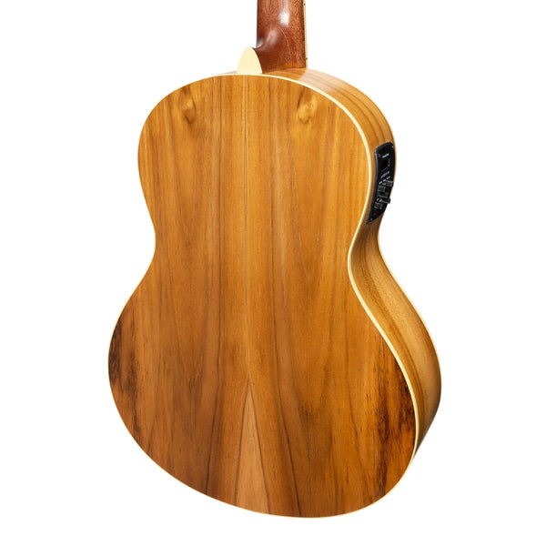 Martinez 'Slim Jim' 3/4 Size Electric Classical Guitar Pack with Pickup/Tuner (Jati-Teakwood)