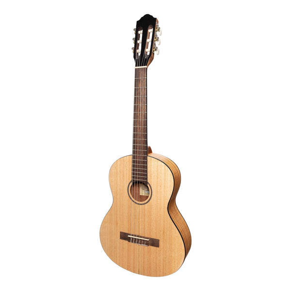 Martinez 'Slim Jim' 3/4 Size Student Classical Guitar Pack with Built In Tuner (Mindi-Wood)