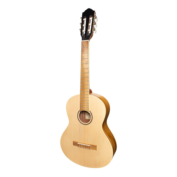 Martinez 'Slim Jim' 3/4 Size Student Classical Guitar Pack with Built In Tuner (Spruce/Jati-Teakwood)