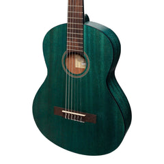 Martinez 'Slim Jim' 3/4 Size Student Classical Guitar Pack with Built In Tuner (Teal Green)