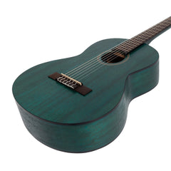 Martinez 'Slim Jim' 3/4 Size Student Classical Guitar Pack with Built In Tuner (Teal Green)