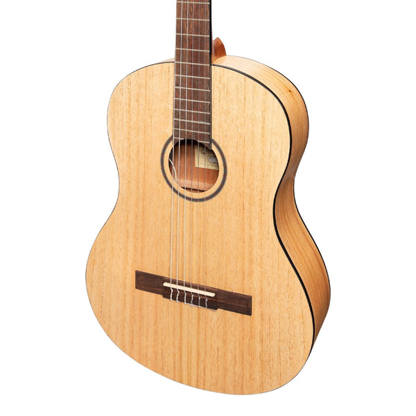 Martinez 'Slim Jim' Full Size Electric Classical Guitar Pack with Pickup/Tuner (Mindi-Wood)