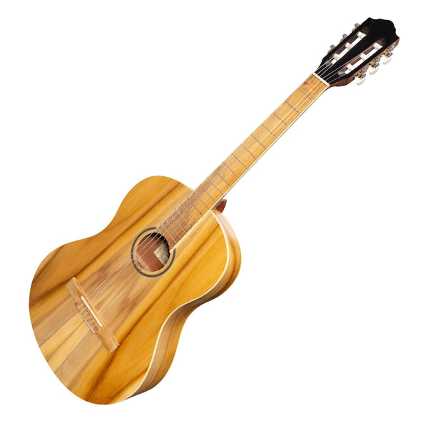 Martinez 'Slim Jim' Full Size Student Classical Guitar Pack with Built In Tuner (Jati-Teakwood)