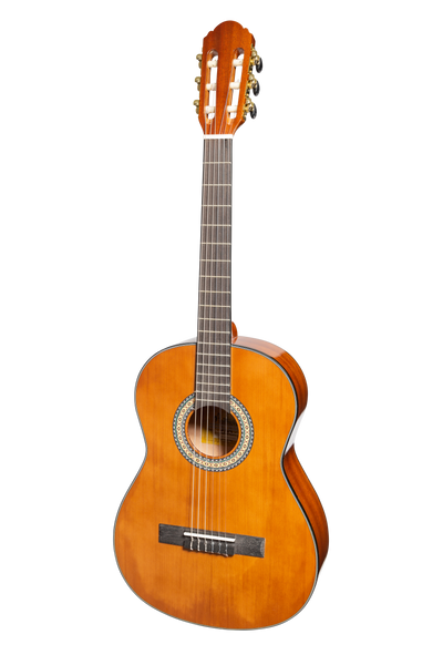 Martinez 'Slim Jim' G-Series Full Size Student Classical Guitar Pack with Built In Tuner (Natural-Gloss)